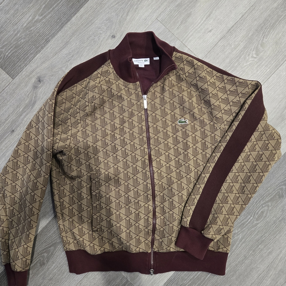 Lacoste Brown and Burgundy Jacket